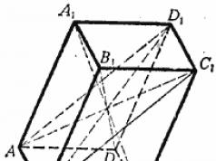 Paralelepípedo y cubo.  Guía Visual (2019).  Definiciones de paralelepípedo.  Propiedades y fórmulas básicas La diagonal es igual a la suma de los cuadrados de sus tres dimensiones.